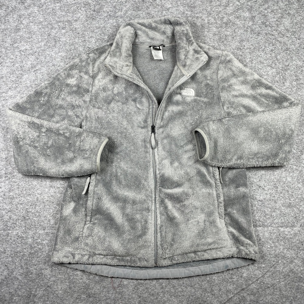 The North Face Fleece Jacket Womens XL Gray Osito Full Zip Circular Design Soft